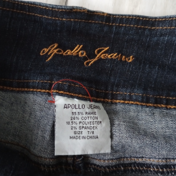 Apollo Jeans women zipper size 7/8 wide  leg  no pockets  color bue  pre owmed - Picture 5 of 10